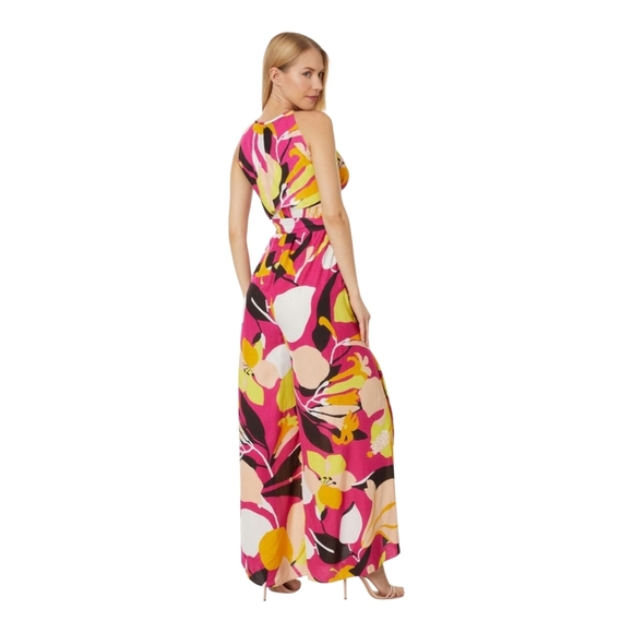 Ted Baker Molliah Halterneck Jumpsuit with Wrap Bodice Detail US 10 - Picture 3 of 16